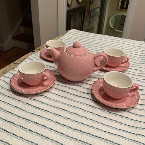 FAO Schwartz Children's Pink Polka Dot Tea Set - Picture 1 of 4